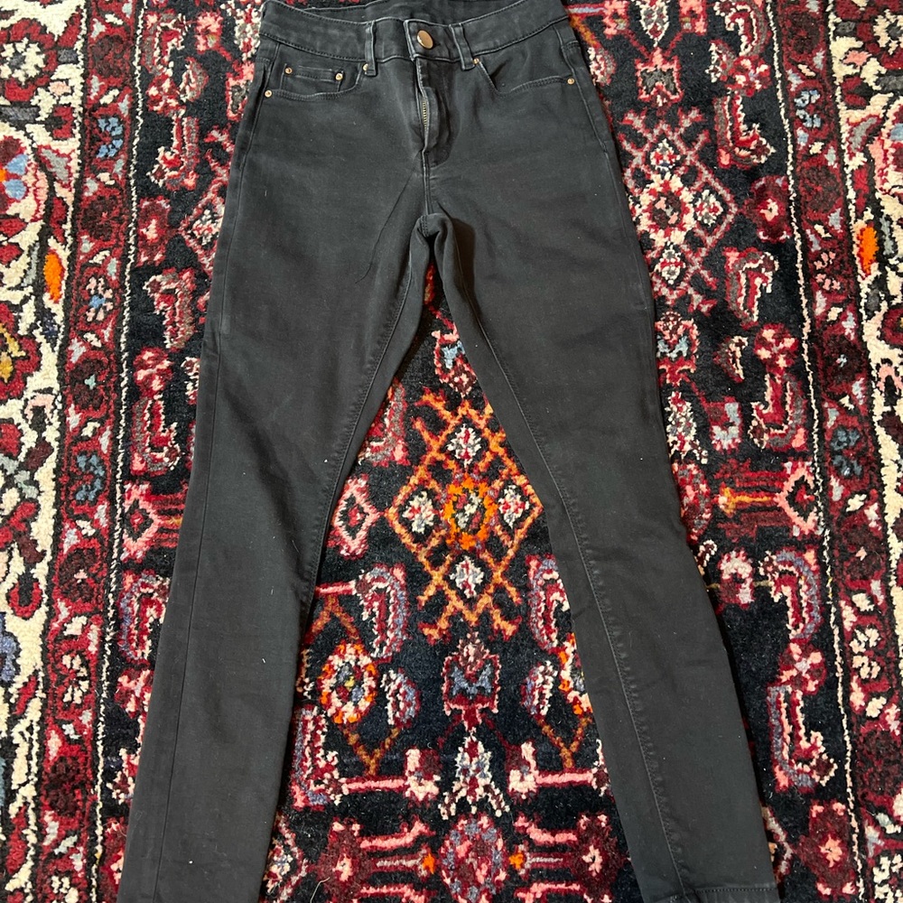 Black straight leg pants